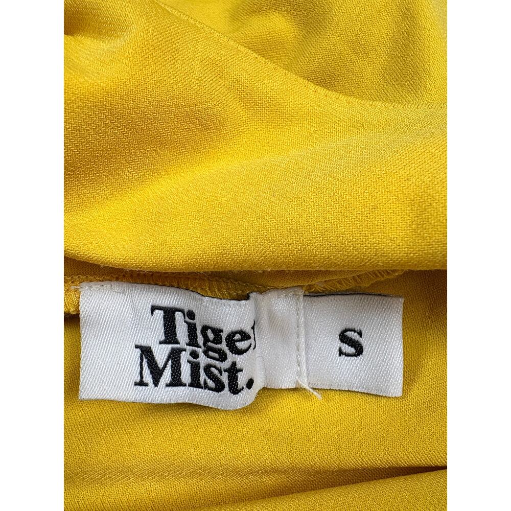 Sunshine Yellow Ruched Bodycon Mini Dress Open Back Knot Detail Y2K Going Out - Picture 14 of 16